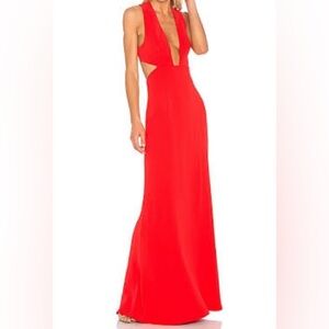NBD Red Sleeveless Gown